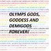OLYMPS GODS, GODDESS AND DEMIGODS FOREVER!